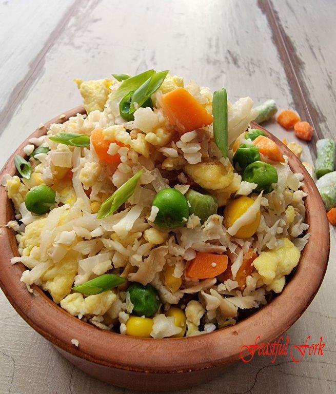 How to make Cauliflower rice with mixed vegetables