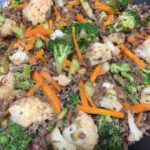 Ground Beef and Carrots, Cauliflower and Broccoli