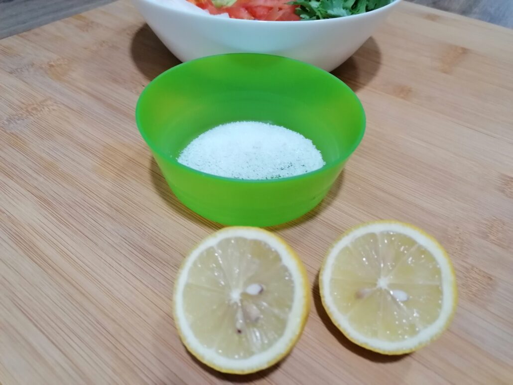 Salt and Lemon for Bangladeshi Garden Salad