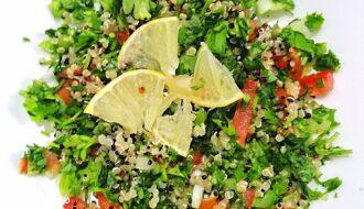 Quinoa tabbouleh salad with lemon dressing