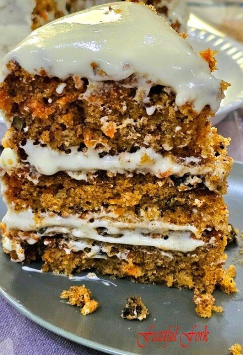 Carrot Cake with Walnuts and Dates