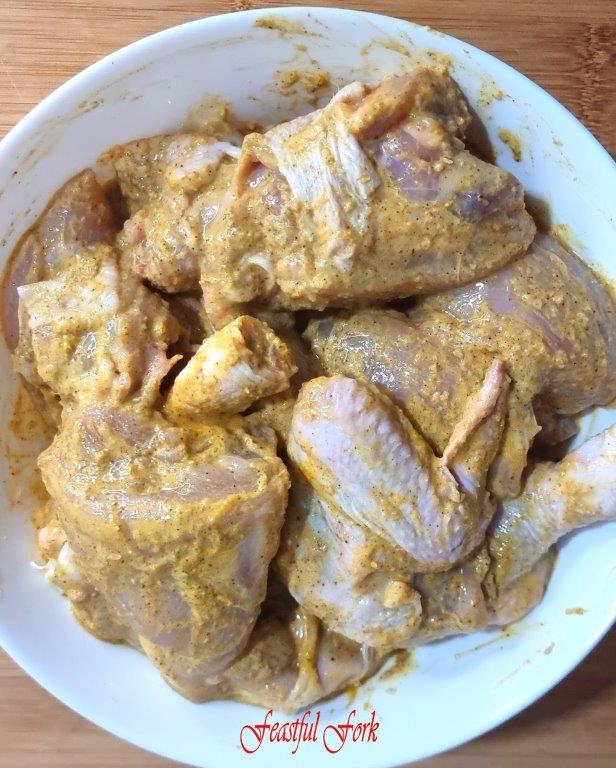 Chicken in marinate for korma recipe