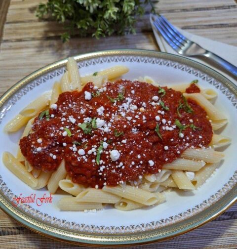 Penne Pasta in Marinara Sauce