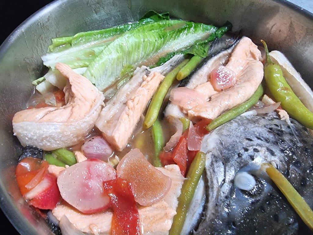 Salmon belly sinigang