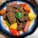 Beef afritada on a plate