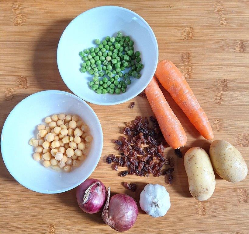 Ingredients for beef menudo recipe