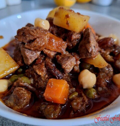 Beef Menudo with garbanzo beans