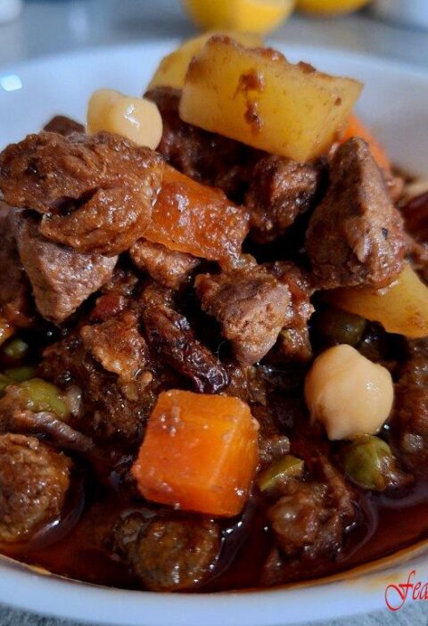 Beef Menudo with garbanzo beans