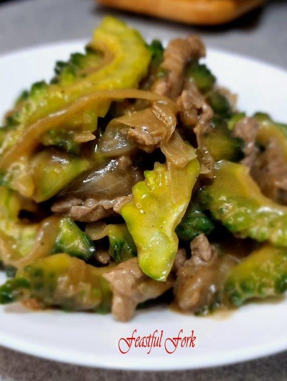 Beef with bitter gourd and oyster sauce