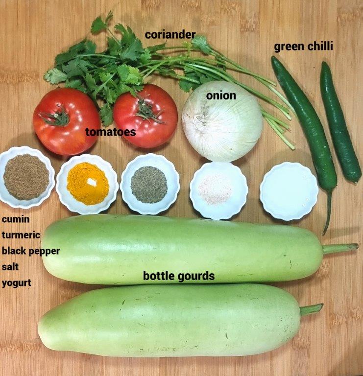 Ingredients for bottle Goud Curry