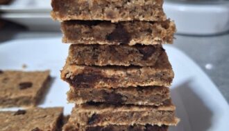 Oatmeal and Chocolate Chip Bars Tower